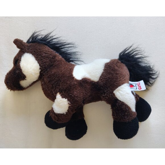 Ganz Webkinz Pinto Horse Plush Stuffed Animal Brown White 9" No code. - Picture 1 of 4